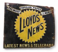An enamel sign advertising 