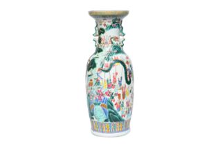 A Chinese famille rose 'Spring Festival' vase, 19th C.