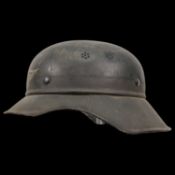 WWII Nazi German Luftschutz Helmet, Luftschutz emblem to the front, model 38 Gladiator.