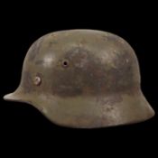 WWII Nazi German Waffen-SS Police Division M35 Helmet, With Liner.