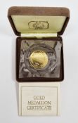 Hong Kong Stock Exchange Limited 90th anniversary gold medallion, 9999 fineness, weight 1/2oz,