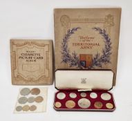 Royal Mint 1953 Queen Elizabeth II coronation ten-coin proof set in original case including crown,