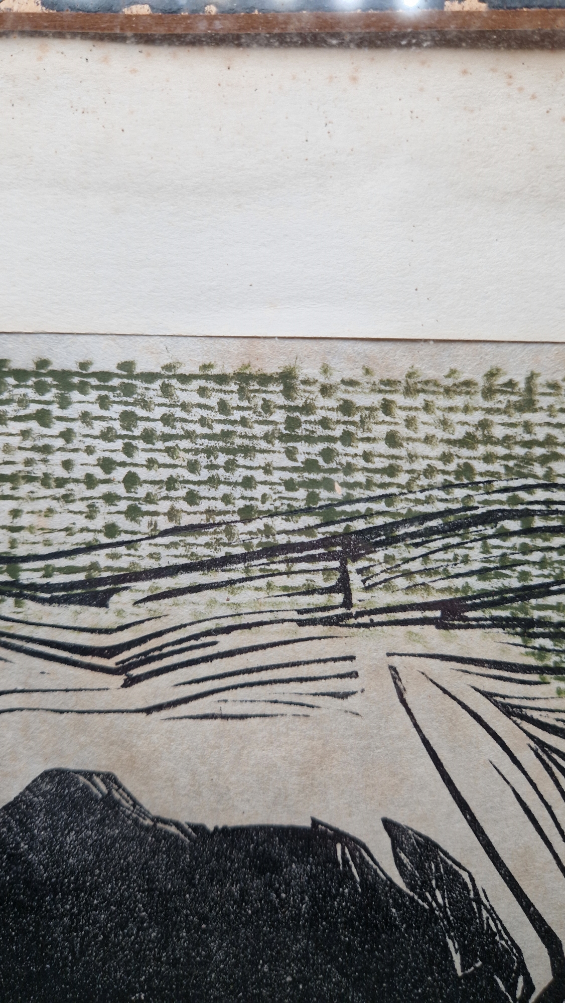 20th century school Etching on paper "Bison", artist's proof, titled, indistinctly signed P. - Image 4 of 17