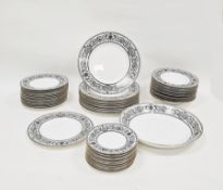 20th century Royal Worcester bone china Padua pattern part dinner service, printed black marks,