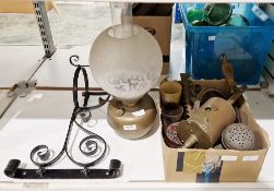 Antique John Linwood brass clockwork roasting spit jack together with late 19th / early 20th century