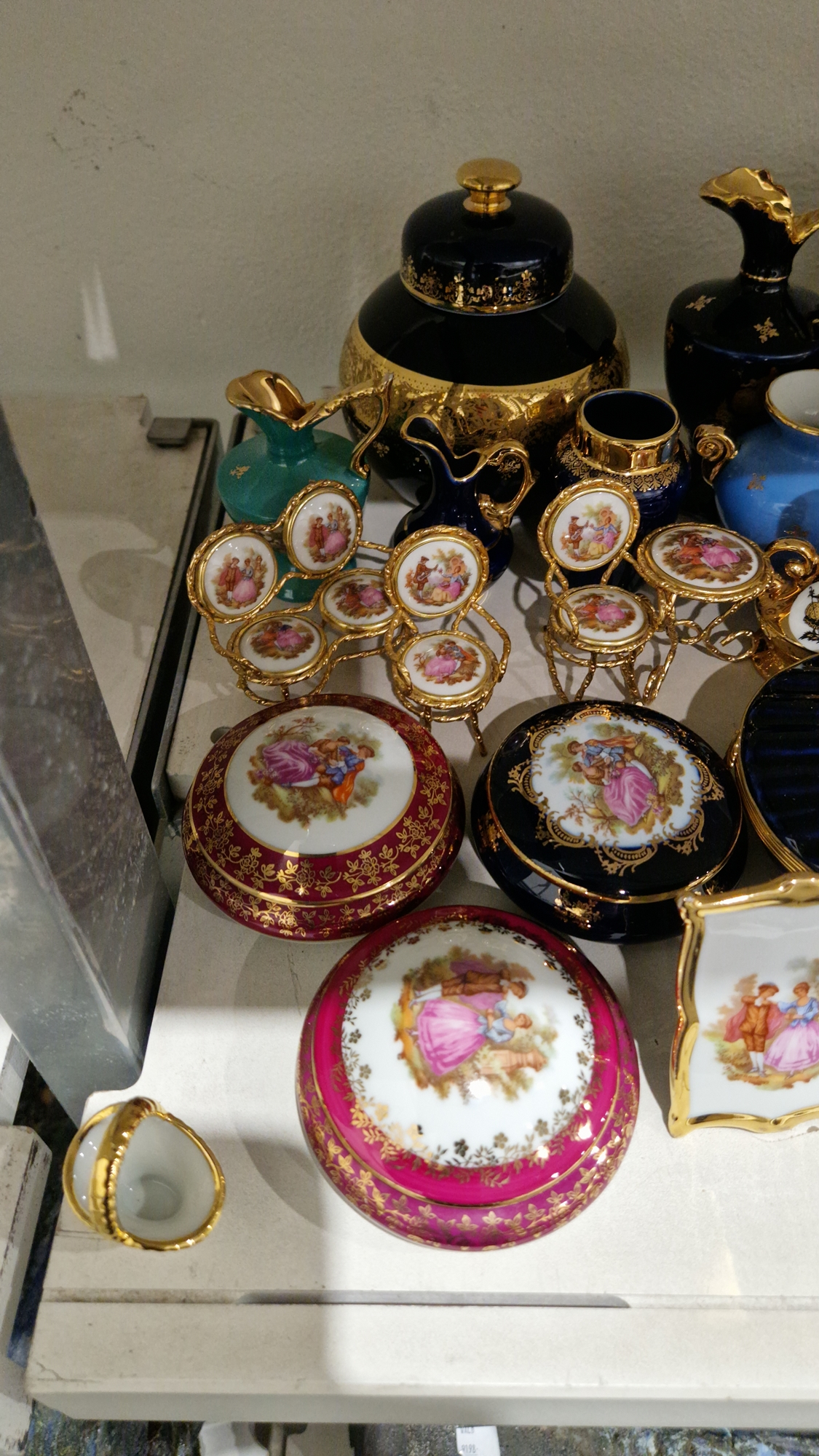 Large collection of 20th century Limoges Sevres-style porcelain, printed and painted gilt marks, - Image 2 of 9