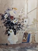 John Yardley (1933) Watercolour on paper Still life with daisies and wild flowers, signed lower