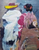 Luis Meque (1966-1998) Watercolour/gouache on paper Study of two figures, signed and dated '97 lower