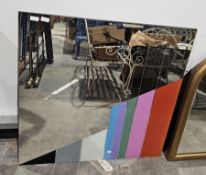 Eugenio Carmi (Italian 1920-2016) , contemporary Italian square mirror for Morphos Acerbis