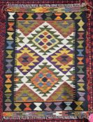 Maimana kilim hand knotted woollen rug, 80cm x 59cm