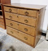 Early 19th century mahogany chest of two short over three long drawers, the drawers with moulded
