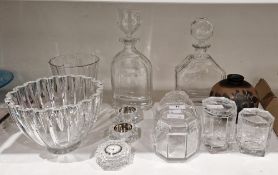 Collection of Villeroy & Boch glassware and other items, including a fluted bowl, 14cm high, three