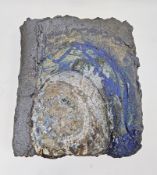 Lotte Glob (1944-present) three ceramic sculptures titled 'Books of the Land', enriched in mottled