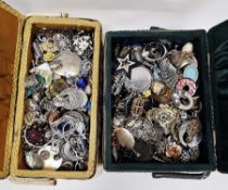 Extensive collection of assorted costume jewellery comprising mostly various pendants, including