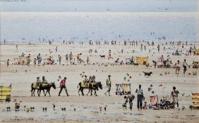 Robert Littleford (1945-2003)  Watercolour on paper Beach scene, signed in pencil upper left, 26.5cm