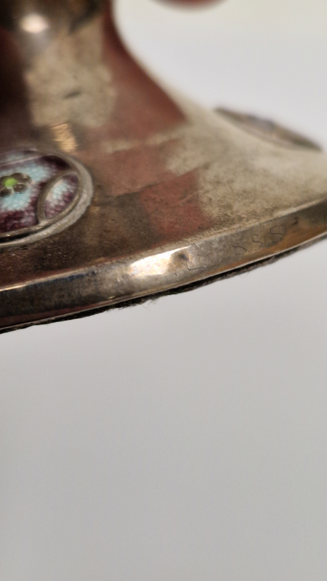 Edward VII silver and guilloche enamel capstan inkwell, Birmingham 1909, maker's mark rubbed, the - Image 18 of 18