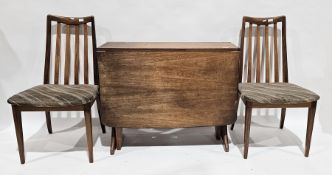 Mid-century retro G-Plan teak Fresco range drop leaf table, 73cm high x 134cm long x 91cm wide