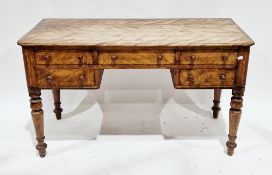 Late 19th/early 20th century mahogany dressing table, the central drawer stamped to the inside