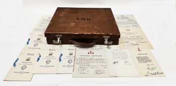 Case of Masonic items relating to S M Heaton regarding Indian and Pakistani lodges plus British