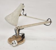 Anglepoise Lighting Company vintage cream desk lamp, on circular base, stamped to lower frame