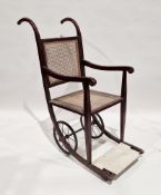 Early 20th century beech wood ' The Carstairs ' invalid chair by Carters (J & A) Ltd with cane