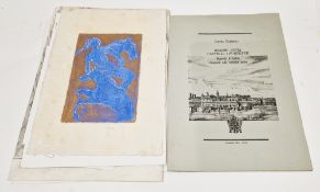 Copy of Loreno Conforini 'Borghi Citta Castelli e Fortezze', 1990 and a collection of loose pen