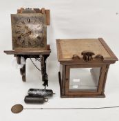Antique wall clock movement by H Bale of High Road, Upper Clapton with later Gothic style case,