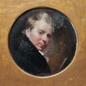 Attributed to Andrew A. Henderson (1783-1835) Oil on panel Portrait of gentleman, probably a self-