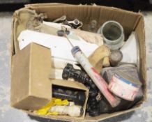 Quantity of collectables and other items to include a small collection of boxing gloves, two large