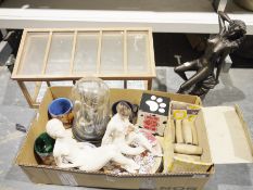 Bronzed resin model of a nude woman (withdrawn), an Italian figurine of a nude lady, a small