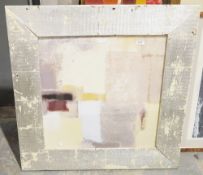 Pair of modern abstract prints, framed and glazed, 55cm x 54cm (2)