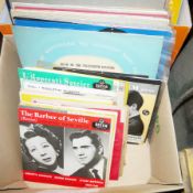Three boxes of vinyl LPs mainly classical and opera with some rag-time and jazz  Condition Report