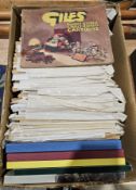 Large quantity of Giles cartoon books published by the Daily Express and five collector's annuals