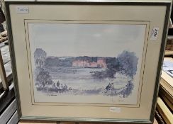 Group of early 20th century framed photographic portraits, various landscape prints, a framed