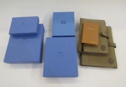 Smythson brown leather bound London A-Z, assorted envelopes in Smythson boxes and two Barclay &