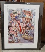 Limited edition signed Keith Turley 'Only Fools and Horses Hookie Street', no.306/1250 signed