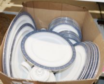 Royal Doulton ' Sherbrooke ' coffee and dinner ware including cups, saucers, serving plates dinner