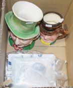 Small quantity of ceramics to include Sandiland character ware, Beswick ware Mr Micawber character