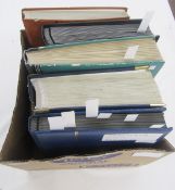 Stamps of Yugoslavia, Bosnia, Serbia & Montenegro: Box of 5 large stockbooks containing mint and