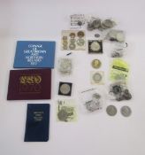Group of proof and commemorative coinage, proof silver 1972 crown and 1974 Isle of Man crown,