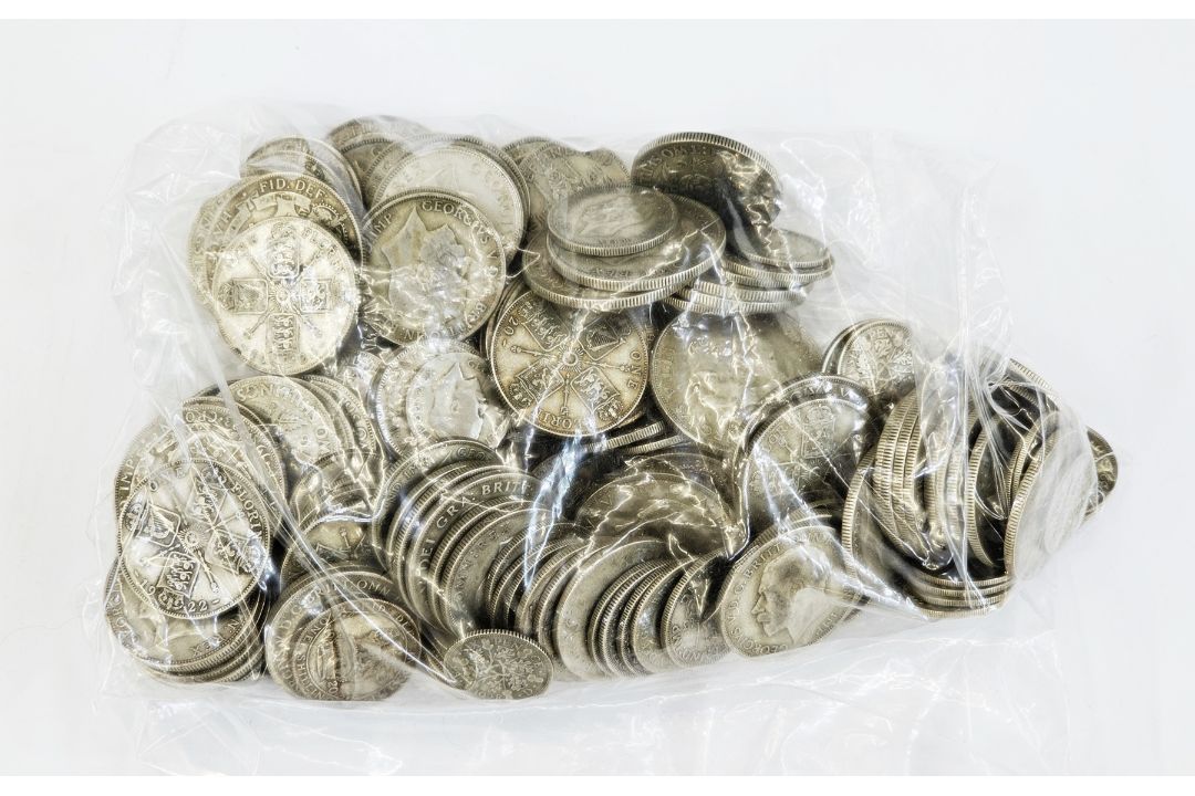 Large quantity of English pre 47 coinage, weight 1.829 kgs - Image 2 of 2