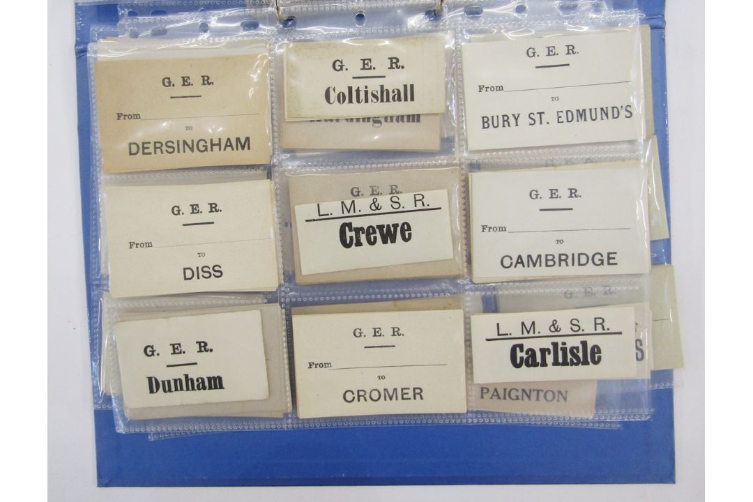 Railwayana - album containing a selection of railway train luggage labels from the Great Western - Image 4 of 7