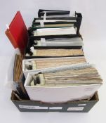 GB stamps: With face value £100+, box of 11 albums/stock-books of QEII pre-decimal and decimal, mint