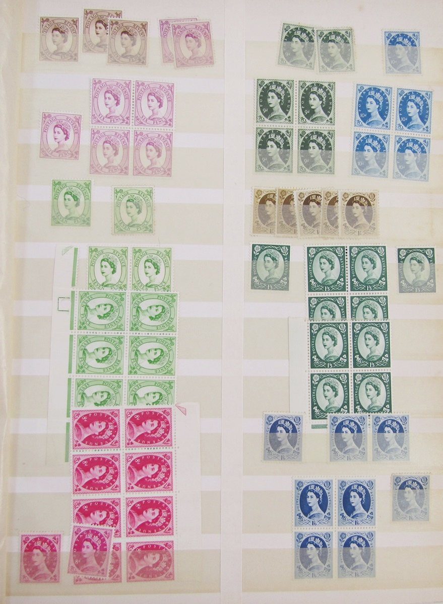 GB stamps: With face value £200+, blue stock-book of QV-QEII, mint & used, definitives, - Image 6 of 12