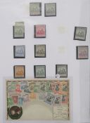 Barbados stamps: Blue album of QV to QEII, mostly used definitives and commemoratives with a few