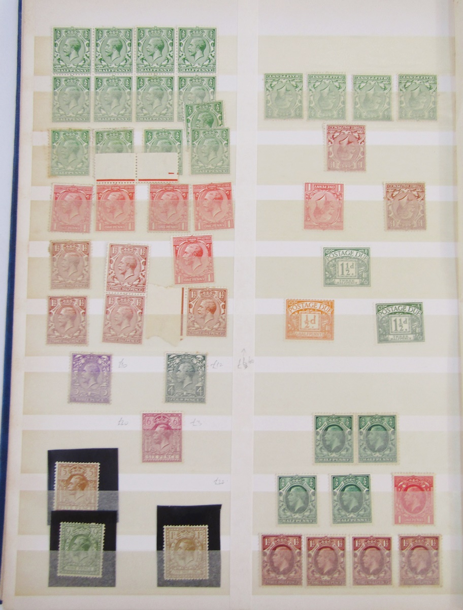 GB stamps: With face value £200+, blue stock-book of QV-QEII, mint & used, definitives, - Image 2 of 12