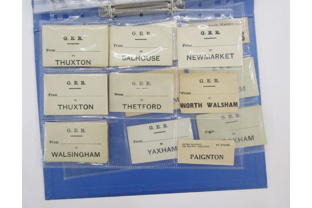 Railwayana - album containing a selection of railway train luggage labels from the Great Western - Image 6 of 7