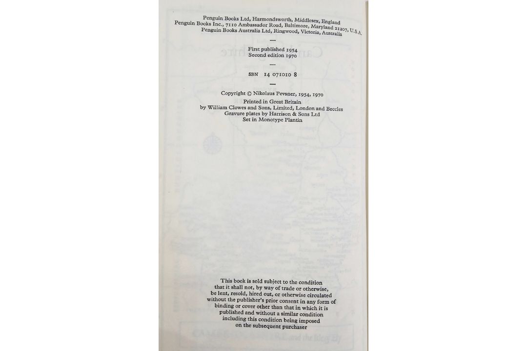Pevsner, Nikolaus - The Buildings of England -  "Cambridgeshire", "Cheshire", "Bedfordshire, - Image 18 of 28