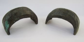 Two African bronze currency ingots, Ngelima, believed to be from the Democratic Republic of Congo,