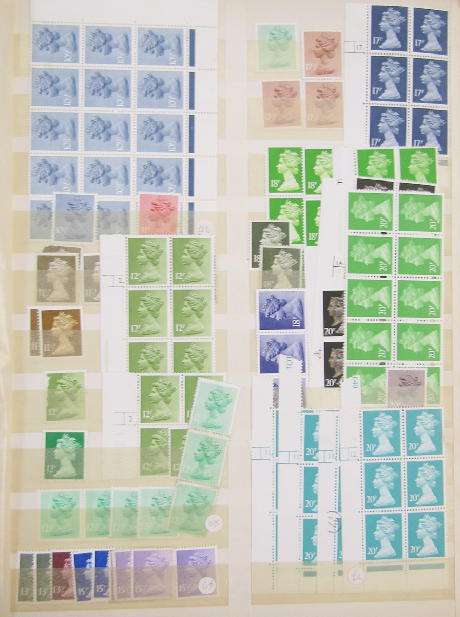 GB stamps: With face value £200+, blue stock-book of QV-QEII, mint & used, definitives, - Image 7 of 12